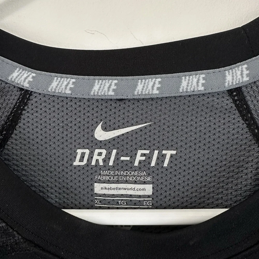 Washington‎ Nike Dri-Fit Short Sleeve Shirt Men's Black XL Gray Athletic Workout